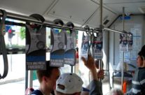 Rexona –  transpordireklaam, rippuvad reklaamid ühistranspordis
