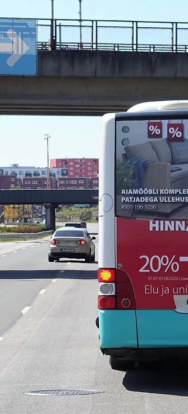 JYSK – reklaam bussi tagumisel küljel
